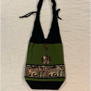 Handmade Bag Created with linen, silk and wooden beads🌴✨